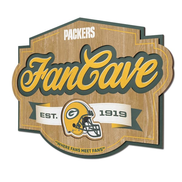 YouTheFan NFL Green Bay Packers Fan Cave Decorative Sign 1903493 - The Home  Depot