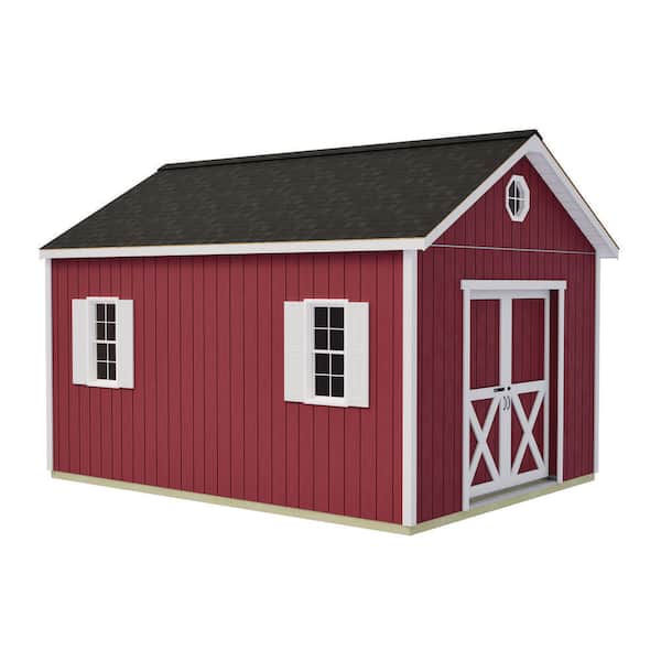 Crafter's Connection 12 ft. x 16 ft. Wood Shed Kit with Convenient Sliding Doors (192 sq. ft.)