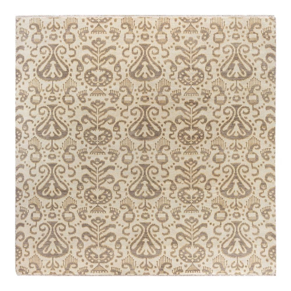 Ikat Ivory 8 X 10 Hand-Knotted Wool Indoor Area Rug price history on PriceWatchPro