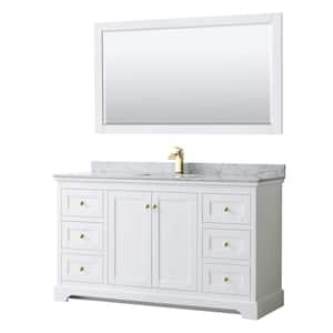 Wyndham Collection Avery 48 in. W x 22 in. D x 35 in. H Double Sink ...