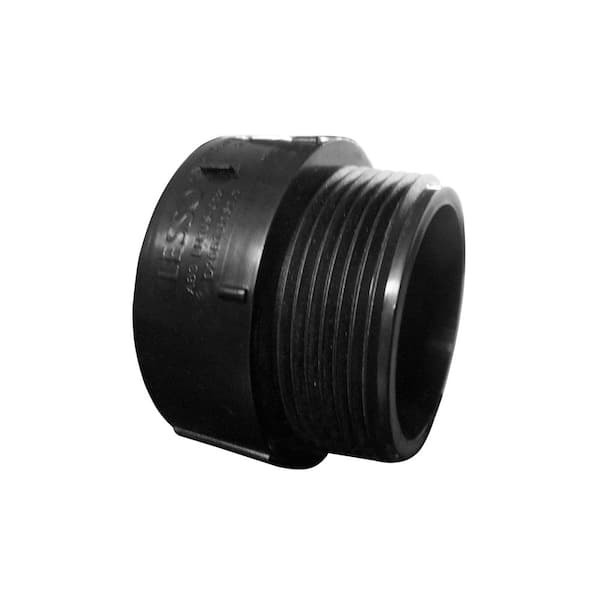 VPC 3 in. ABS DWV Male Adapter Hub x MIP
