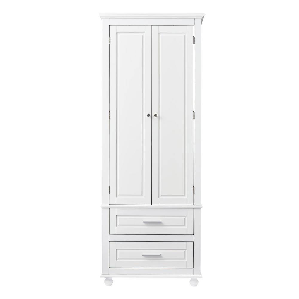 Anky 24 in. W x 15.7 in. D x 62.5 in. H White MDF Freestanding Bathroom Storage Linen Cabinet price history on PriceWatchPro
