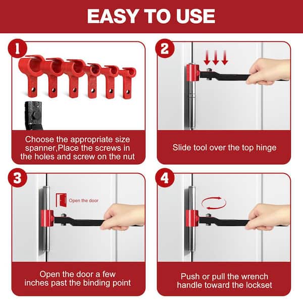 Laybus 6 in 1 Door Hinge Adjustment Tool Kit, Economical, Includes