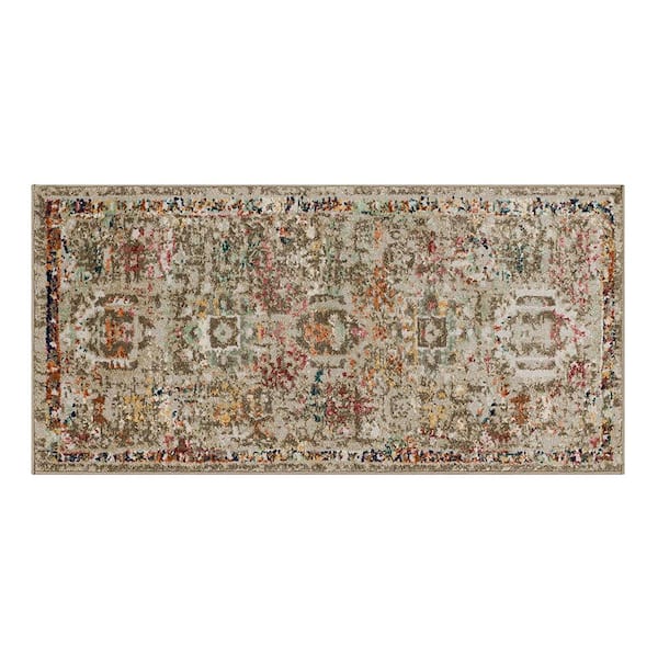 Home Decorators Collection Medallion Tan 2 ft. x 4 ft. Scatter Indoor Area Rug