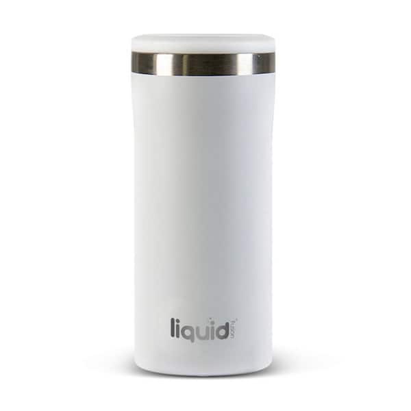 White Slim Can Koozie Cooler Insulated Stainless Steel for 12oz