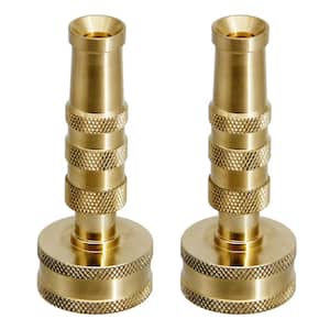 3 in. Heavy-Duty Brass Adjustable Twist Hose Nozzle (2 Pack)