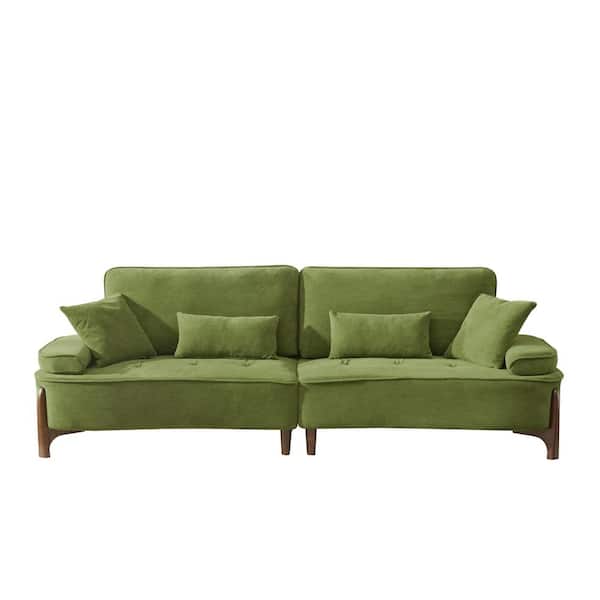 Pink Futon Velvet Sofa Accent Sofa Loveseat Sofa with Rose Gold Metal Feet