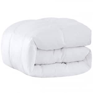 All Season White California King Cotton Goose Down Comforter Quilt Only