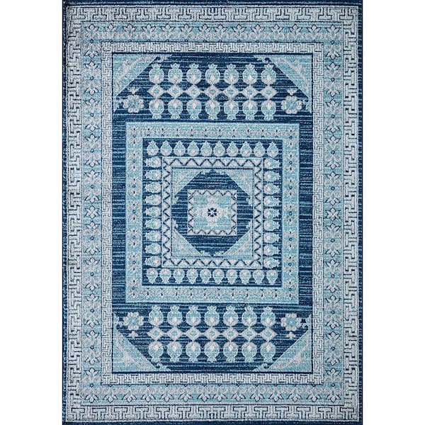 Rugs America Hailey Midnight Blue 2'6"x4' Vintage Multi-Colored Area Rug