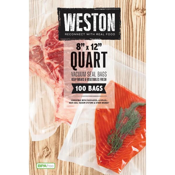 Weston 11 in. x 16 in. Gallon Vacuum Sealer Bags (100-Count) 30-0102-W -  The Home Depot