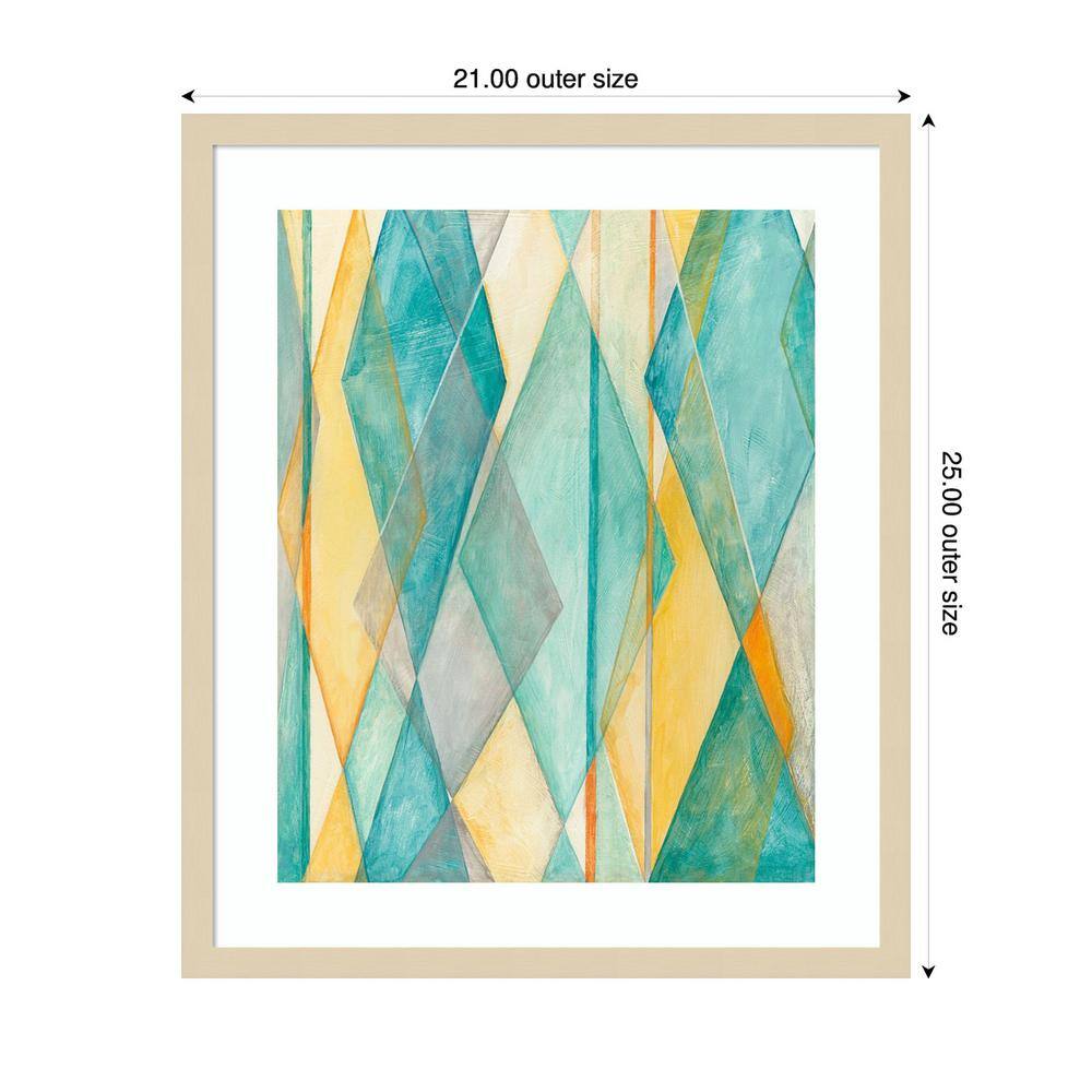 Indigo Reef III Framed Natural Wood Wall Art Print