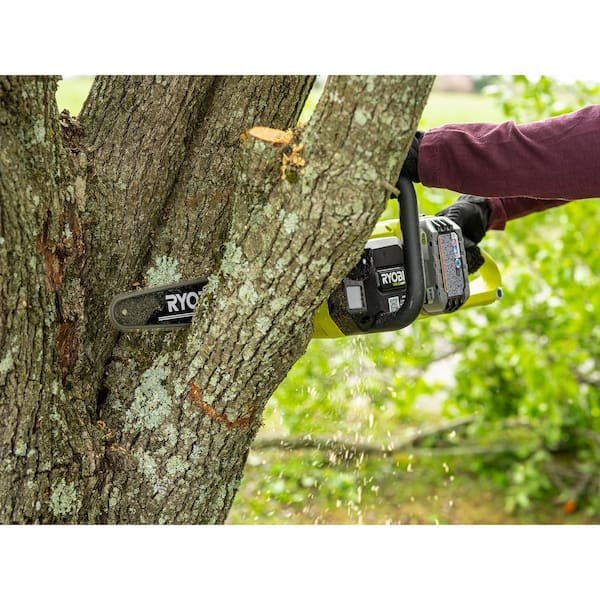 RYOBI - ONE+ HP 18V Brushless Whisper Series 12 in. Battery Chainsaw w/ Extra Chain, Bar & Chain Oil, 6.0 Ah Battery & Charger