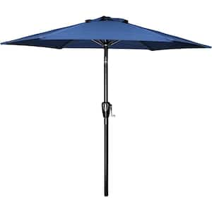 Sonkuki 7.5 ft. Solar Lighted LED Patio Market Crank and Tilt Umbrellas ...