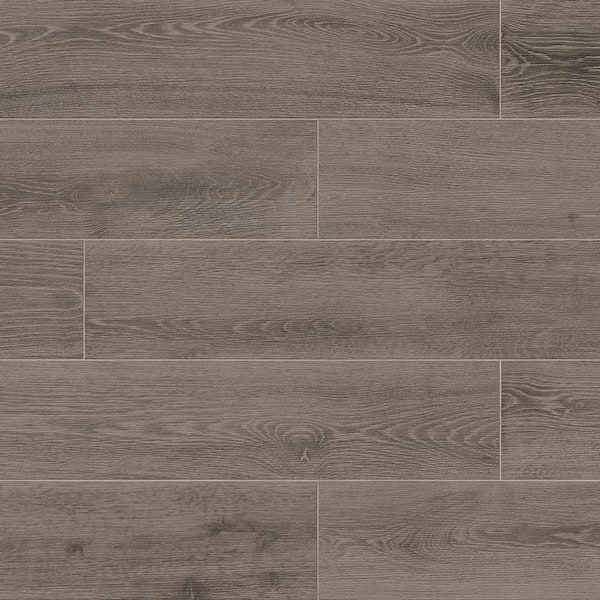Nevada Wool Dark Gray Matte 8 in. x 40 in. Wood Look Porcelain Floor and Wall Tile (12.92 sq. ft./Case)
