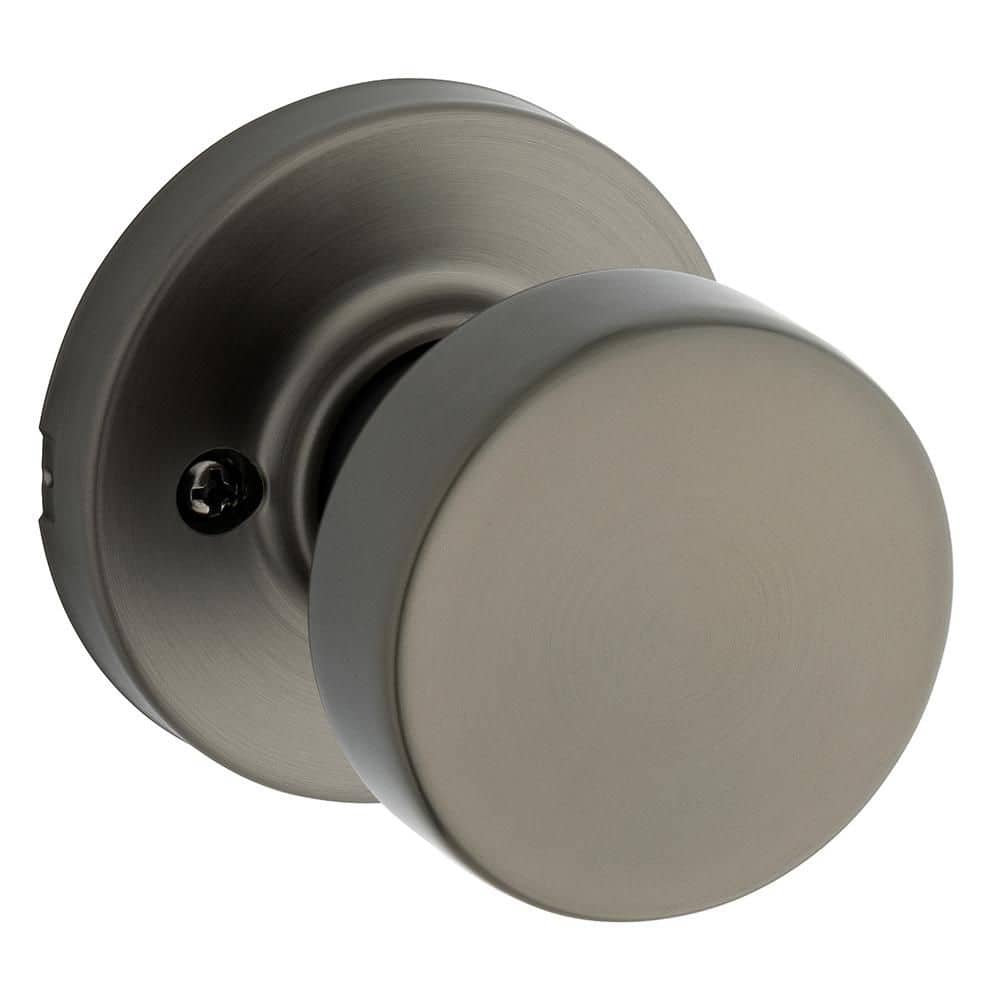Kwikset Pismo Gunmetal Round Rose 2.19 in Half Dummy Round Door