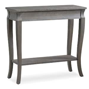 Luna 32 in. Painted Standard Rectangle Wood Console Table with Shelves