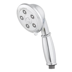 3-Spray 4 in. Single Wall Mount Handheld Adjustable Shower Head in Polished Chrome