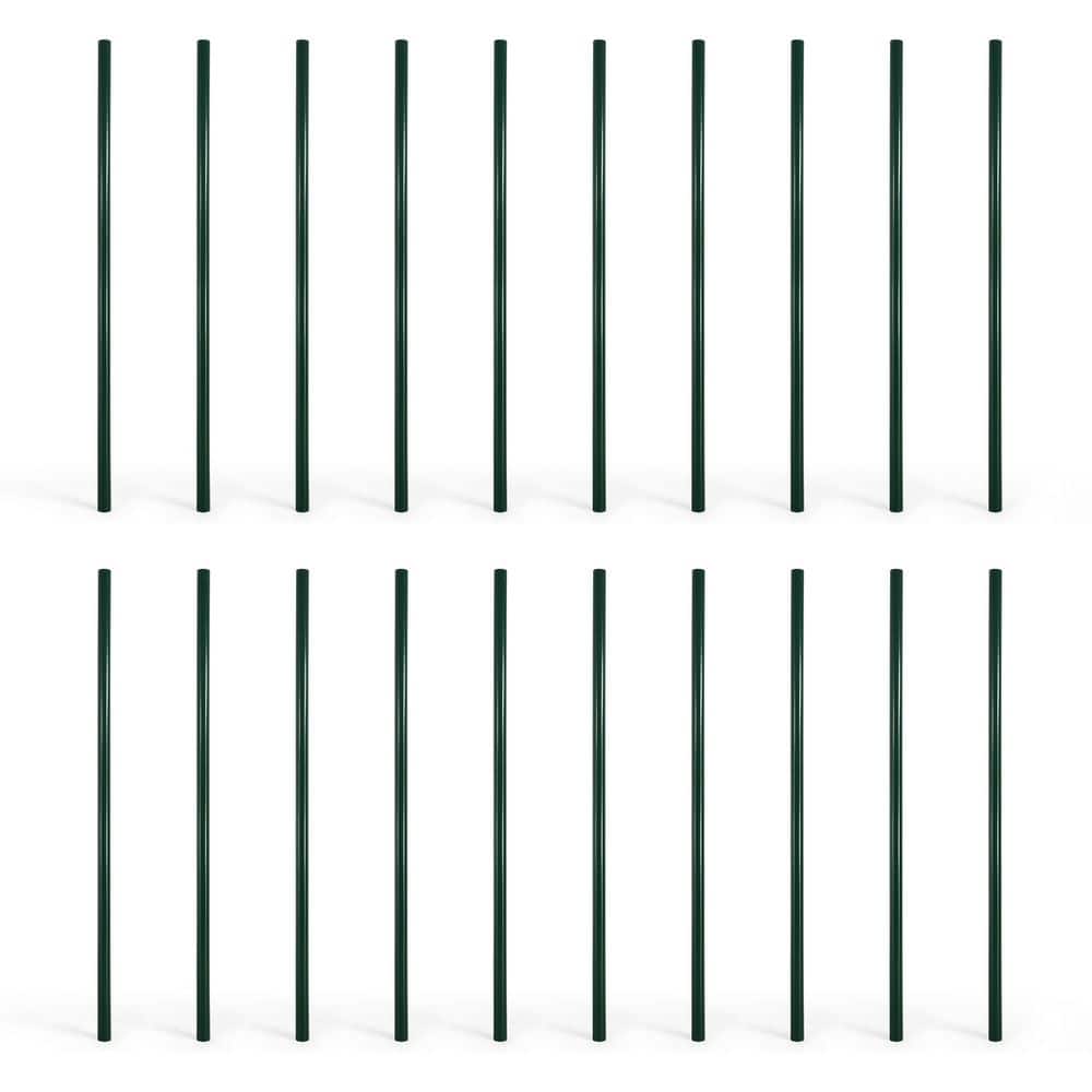 Black Galvanized 1-7/8 in. x 1-7/8 in. x 7 ft. Steel Line Chain Link Fence Post (20-Pack) price history on PriceWatchPro