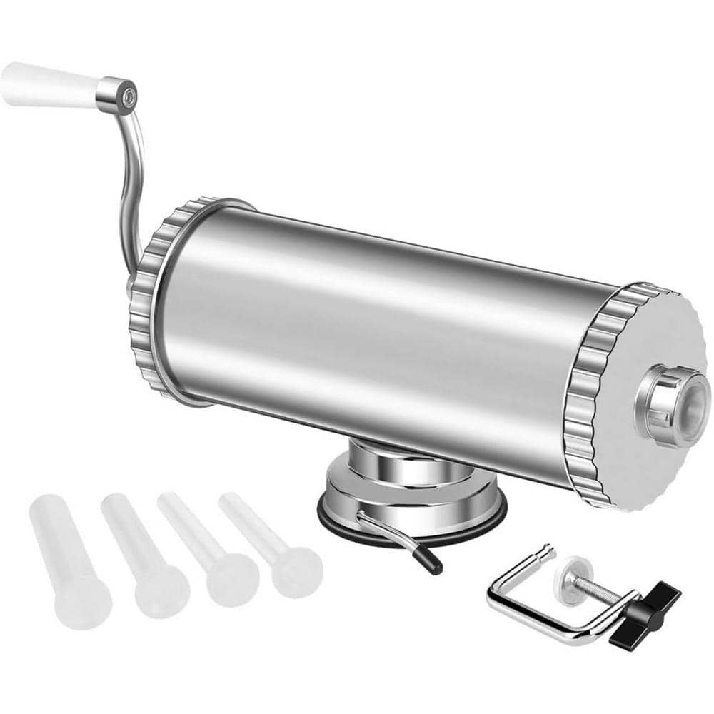 Homemade Sausage Stuffer, Horizontal Aluminum Meat Sausage Maker with 5 lbs