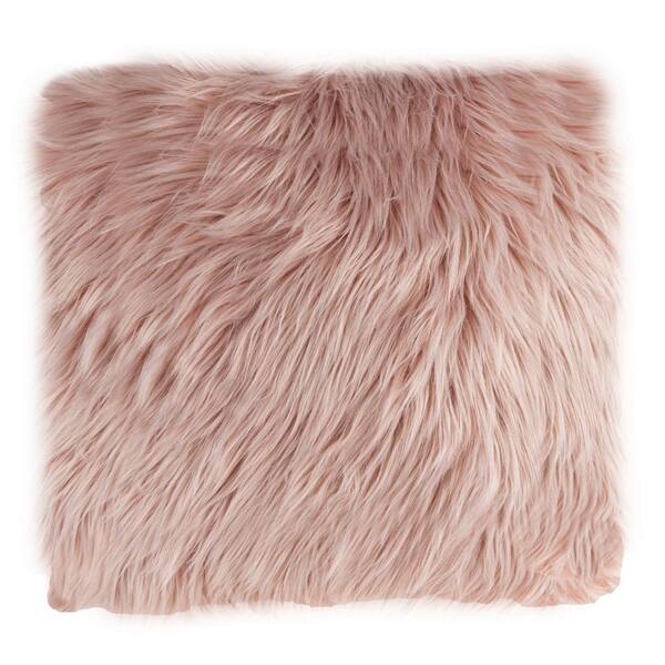 pink fluffy pillow