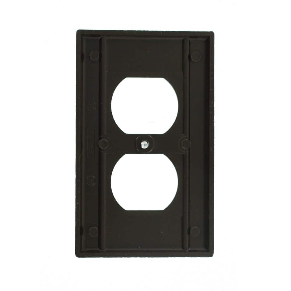 Brown Thermoset 1-Gang Duplex Receptacle Wall Plate