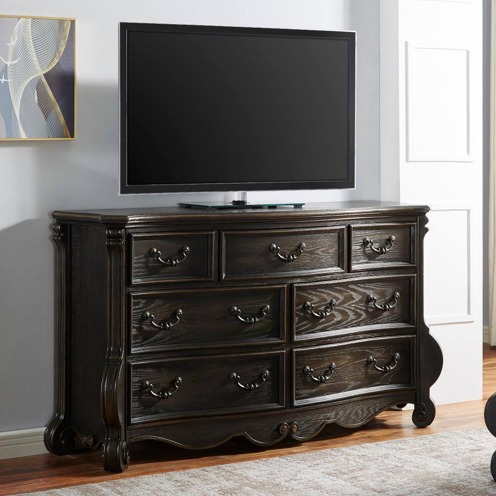 Molasses Brown Traditional 7-Drawer Dresser with Soft Close