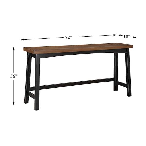 Lazzara Oxton 4-Piece Black and Brown Finish Wood Top Counter