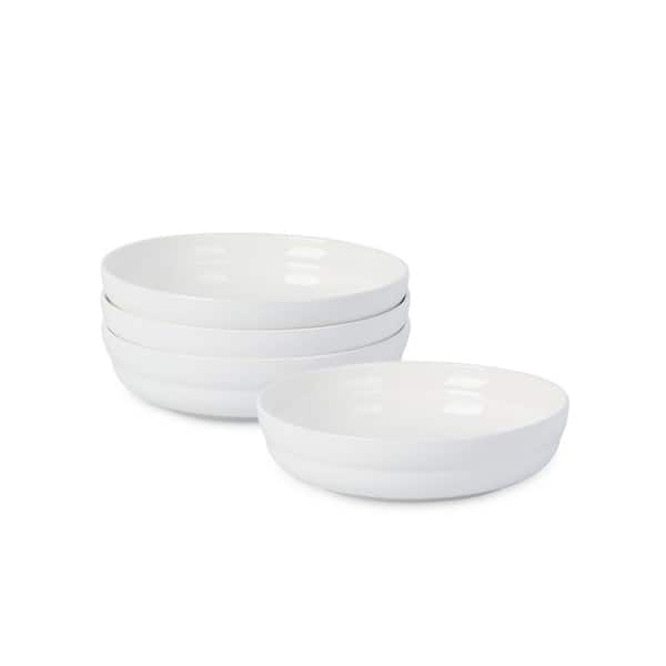 STONE LAIN Virtuo 32 fl. oz. White Porcelain Pasta Bowl (Set of 4)