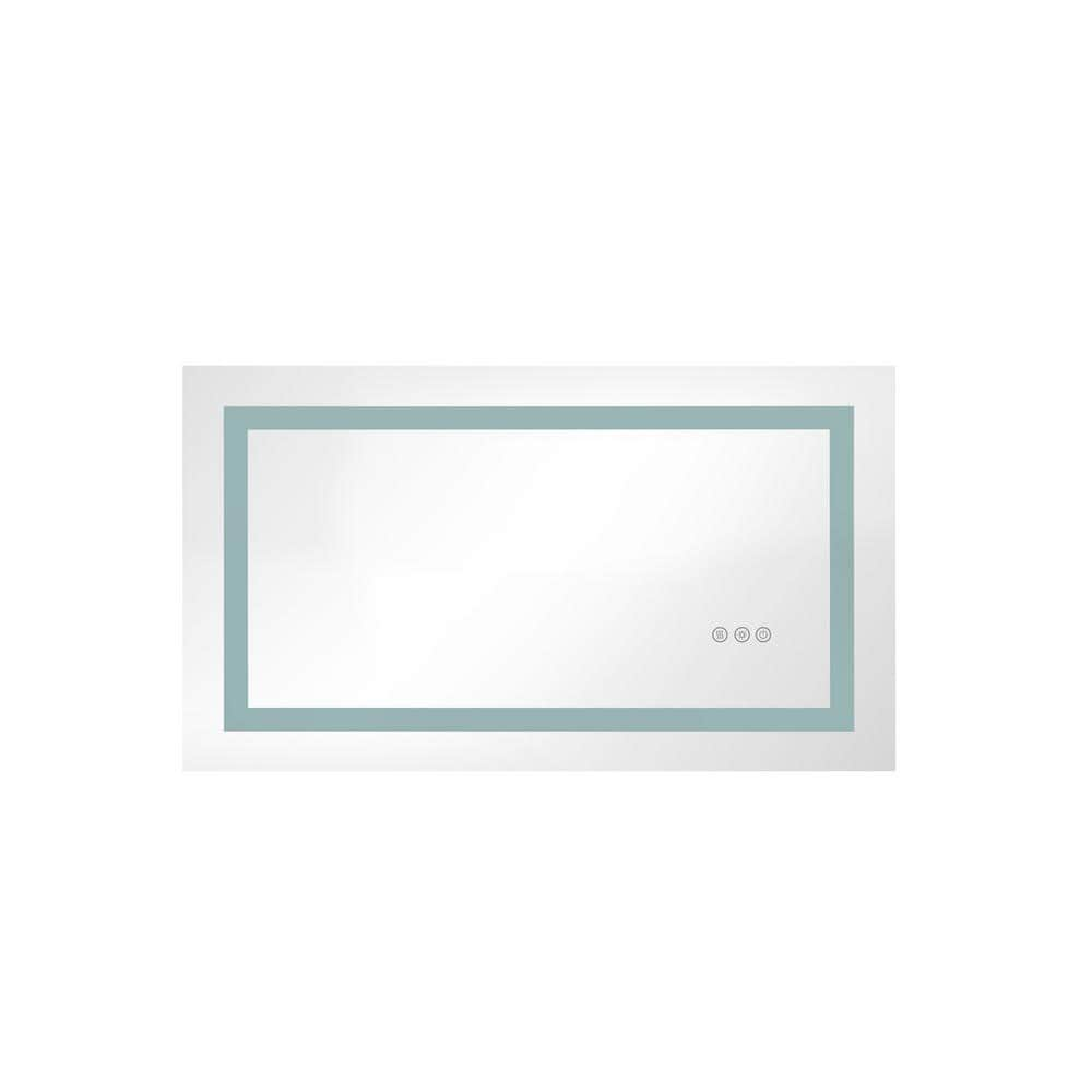 38 in. W x 26 in. H Rectangular Frameless Wall Bathroom Vanity Mirror in White with High Lumen and Dimmer Function -  Tatahance, W928P151733-Z