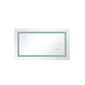 38 in. W x 26 in. H Rectangular Frameless Wall Bathroom Vanity Mirror in White with High Lumen and Dimmer Function