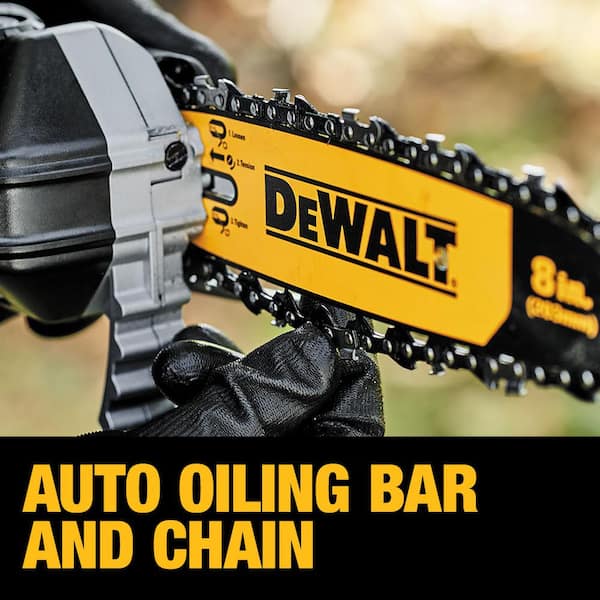 DEWALT - 20V MAX 8in. Cordless Battery Powered Pole Saw Kit with (1) 4Ah Battery, Charger & Sheath (34 Link)