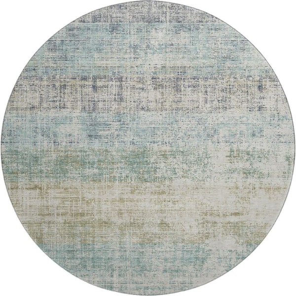 Best Machine Washable Rugs Round Addison Rugs Mayfield Premium Machine Washable Abstract AMF2388 Teal 8 ...