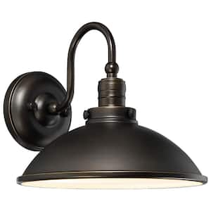 Baytree Lane 1-Light Oil Rubbed Bronze Outdoor Integrated Wall Lantern Sconce