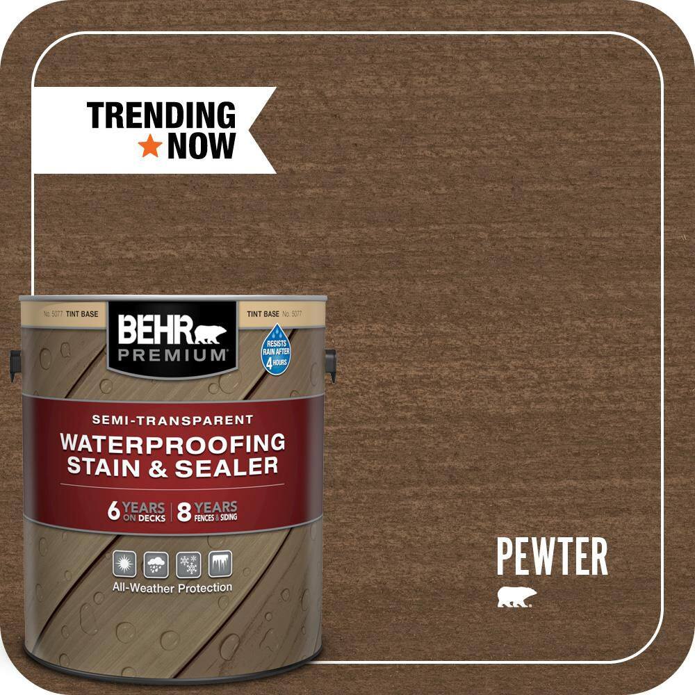 1 gal. #ST-131 Pewter Semi-Transparent Waterproofing Exterior Wood Stain and Sealer price history on PriceWatchPro
