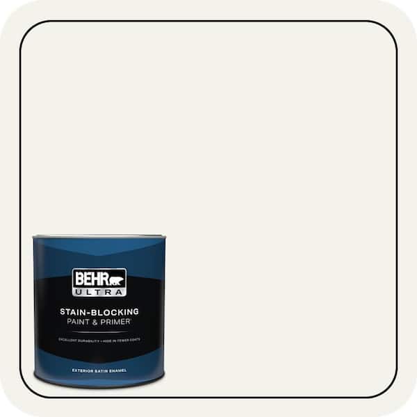 BEHR ULTRA 1 qt. #W-F-600 Snow Fall Satin Enamel Exterior Paint & Primer