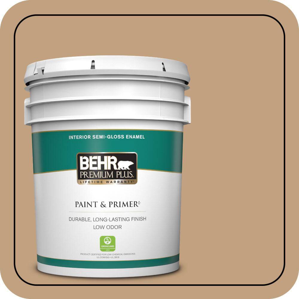 5 gal. #S280-4 Real Cork Semi-Gloss Enamel Low Odor Interior Paint & Primer product image for price tracking