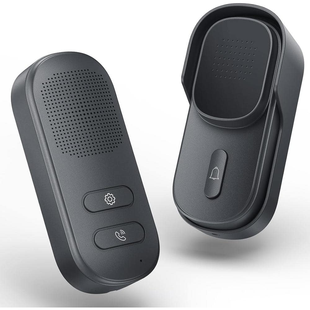 Hands Free Wireless Intercom Doorbell for Home Classroom, 2-Way Communicator e（1 and 1, Gray)Doorbell Chime price history on PriceWatchPro