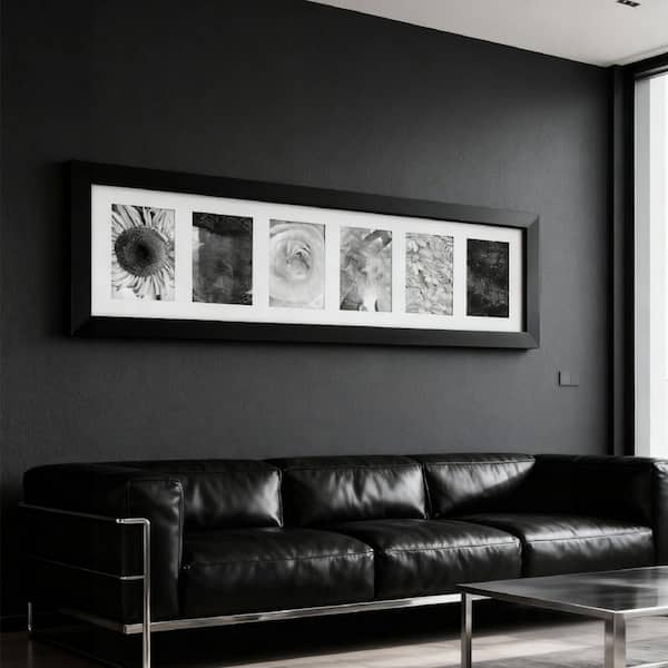 6 Opening 4 in. x 6 in. Black Wood Collage Frame for Wall