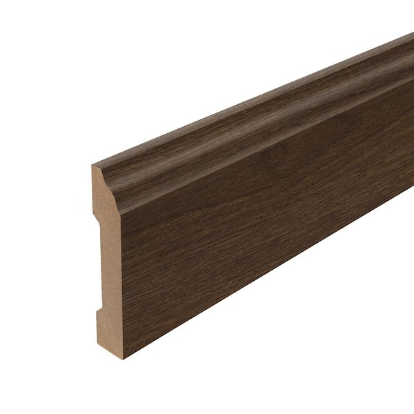 PERFORMANCE ACCESSORIES Tarpley 0.62 in. T x 3.3 in. W x 94.5 in. L Textured Wood Look Laminate Moulding/Trim Base Molding