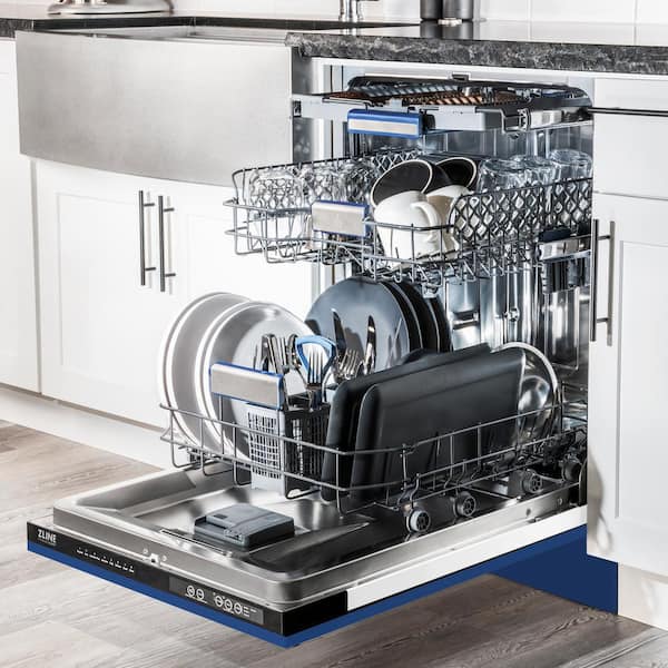 Tallac Series 24 in. Top Control 8-Cycle Tall Tub Dishwasher with 3rd Rack  in Blue Matte