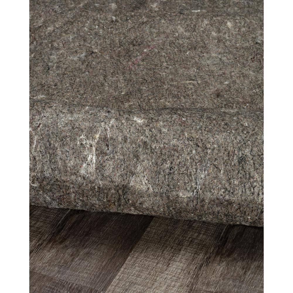 Premier Plush 4' x 6' Grey Felt Rug Pad with Rubber Backing