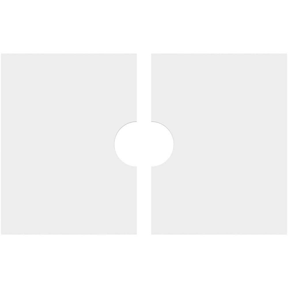 Beaux White PVC Contemporary Ceiling Medallion, Two Piece