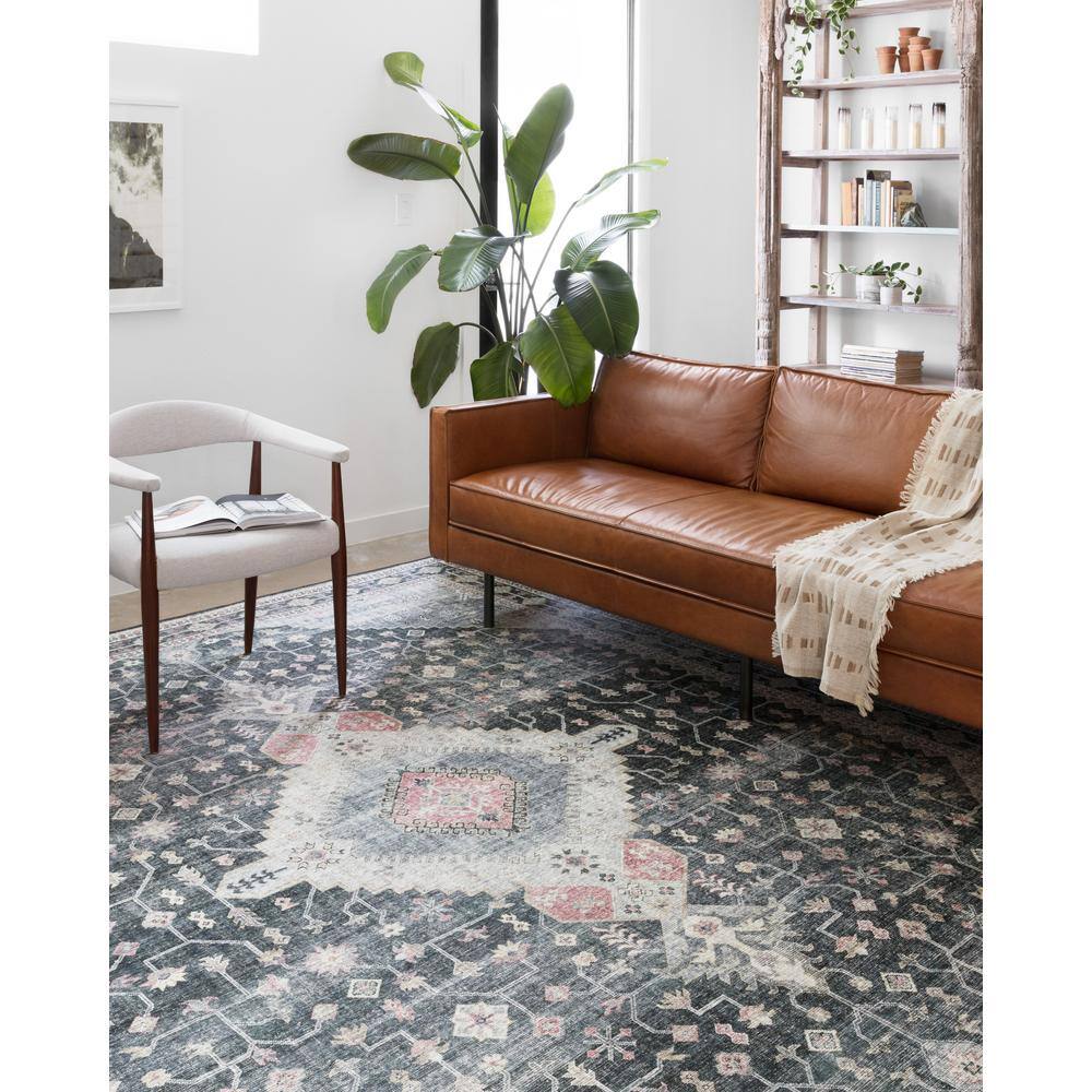 Reversible Gray Wool-Blend 6' Round Area Rug for Easy Care