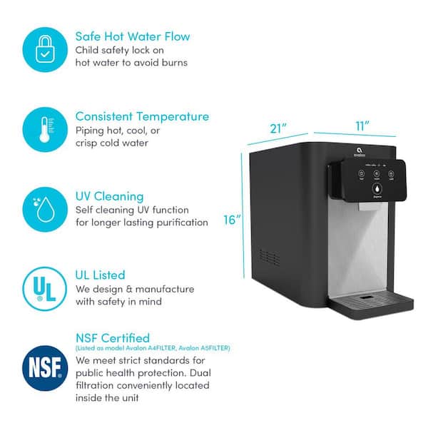 COSTWAY Instant Electric Hot Water Boiler and Warmer, 5-Liter LCD Water Pot  with 5 Stage Temperature Settings, Safety Lock to Prevent Spillage