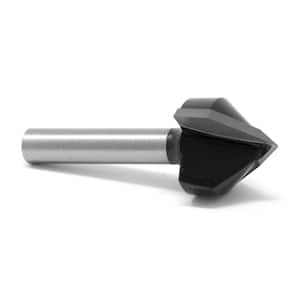 3/4 in. V-Groove Carbide Tipped Router Bit with 1/4 in. Shank
