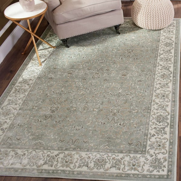Persian Garden 4 ft. x 5 Silver/Ivory Persian Area Rug