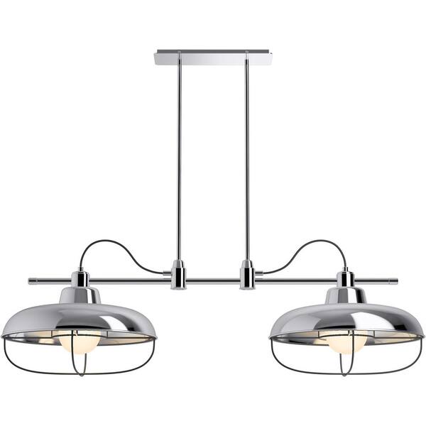 Kohler Modern Farm Xl 2 Light Polished Chrome Chandelier 23661 Ch02 Cpl Kohler Modern Farm Xl 2 Light Polished, 2 Light Polished Chrome Chandelier