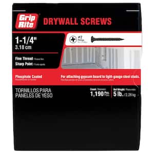 #6 x 1-1/4 in. Philips Bugle-Head Fine Thread Drywall Screws (5 lbs./Pack)