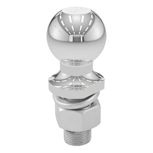 CURT 2" Trailer Hitch Tow Ball (1" x 2-1/8" Shank, 6,000 lbs., Chrome, Packaged)