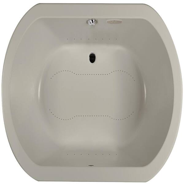 JACUZZI ANZA 60 in. x 42 in. Oval Air Bath Bathtub with Center Drain in